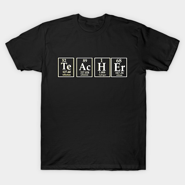 Teacher School University Periodic Table Science T-Shirt by Mellowdellow